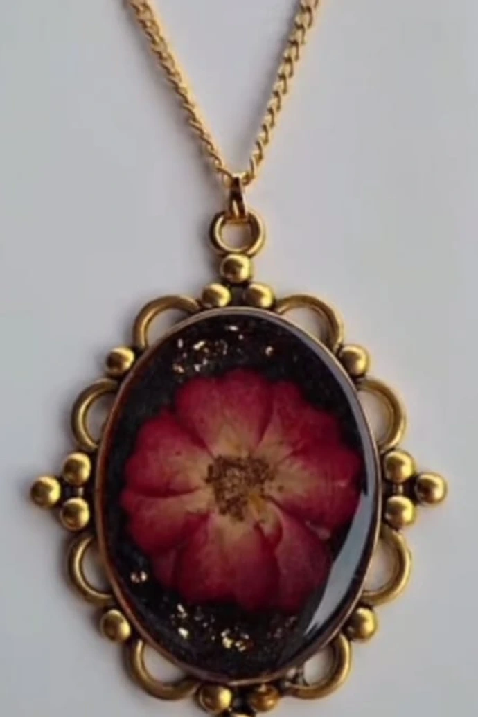 handmade resin pendant 