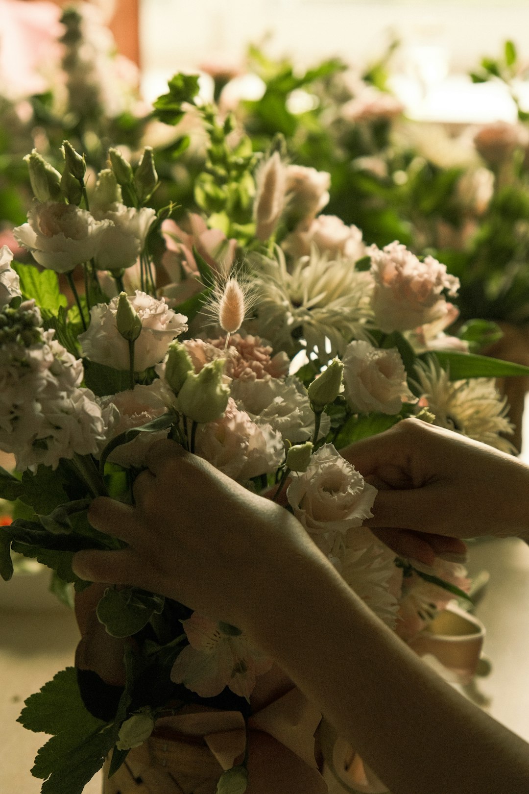 Artisanal flower bouquet arrangement